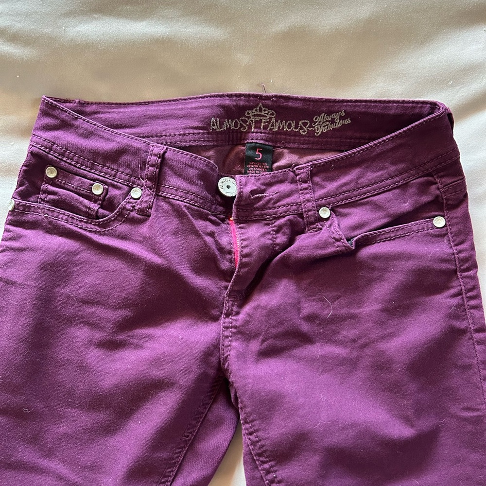 Almost Famous Women's Purple Skinny Jeans